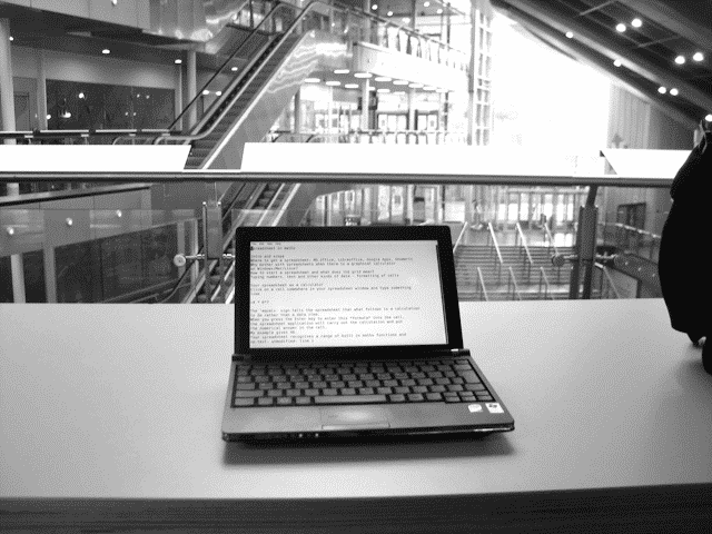 The Samsung NC10 netbook on location